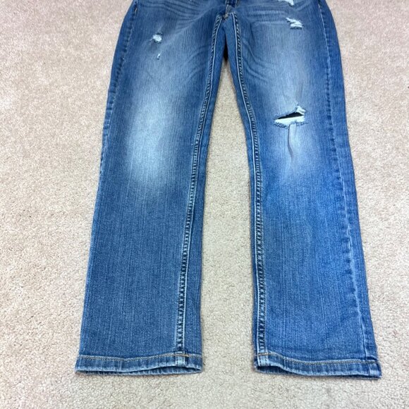 Banana Republic Girlfriend Jean Blue Pockets Size 4 Distressed - Picture 5 of 9